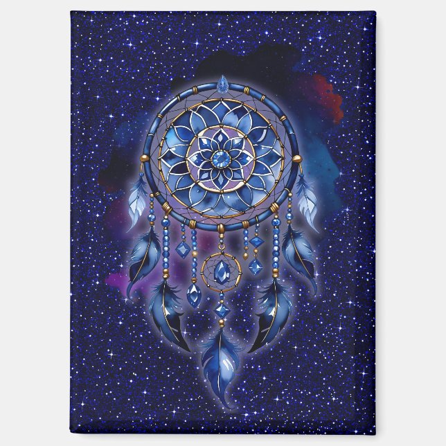 Atrapasueños en noche estrellada magnet (Vorderseite)