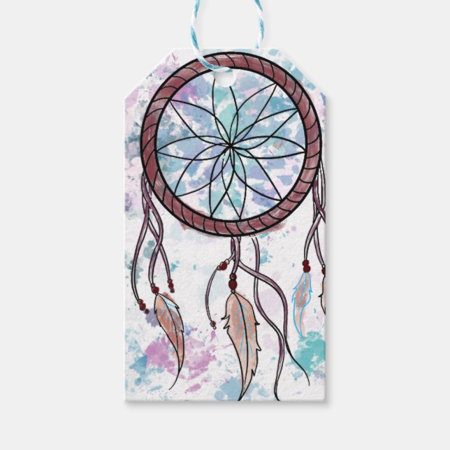 Atrapasueños pegatina geschenkanhänger (Vorderseite)