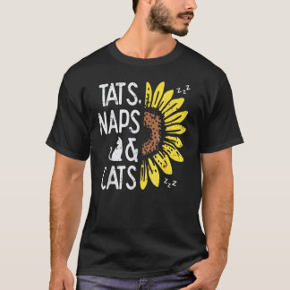 Ats Nickerchen Und Katzen Sonnenblume Tierbesitzer T-Shirt