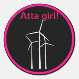 Atta Girl! Runder Aufkleber