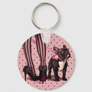 Attachée à mon Bouledogue Français Schlüsselanhänger