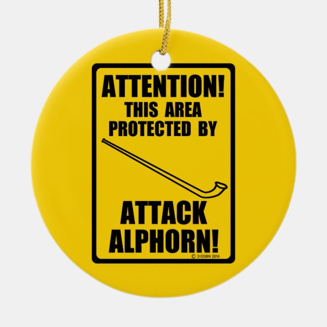 Attack Alphorn Keramikornament (Vorne)