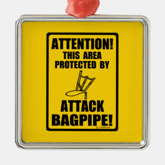 Attack Bagpipe Silbernes Ornament