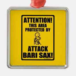 Attack Bari Sax Silbernes Ornament