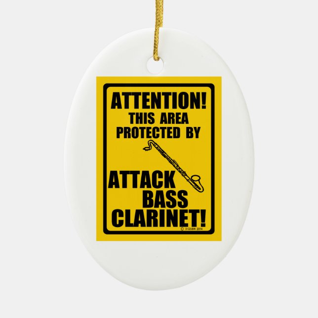Attack Bass Klarinette Keramik Ornament (Vorne)