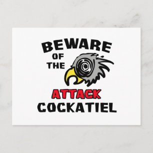 Attack Cockatiel Postkarte