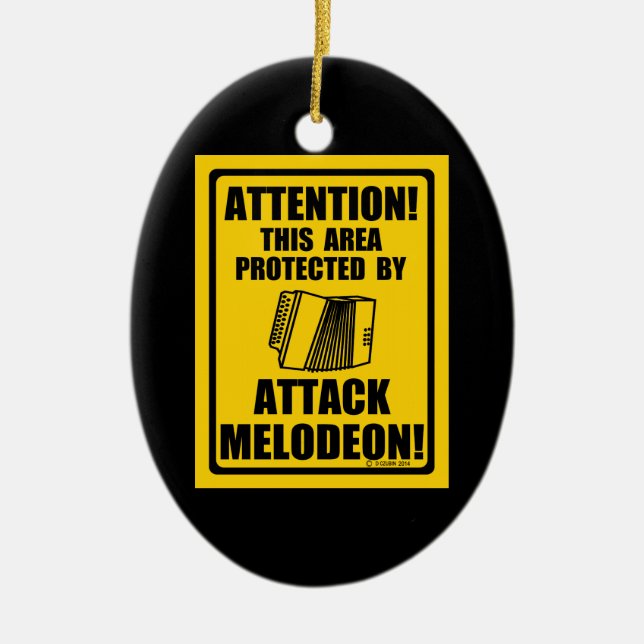 Attack Melodeon Keramik Ornament (Vorne)