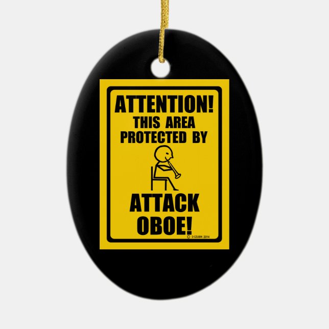 Attack Oboe Keramik Ornament (Vorne)