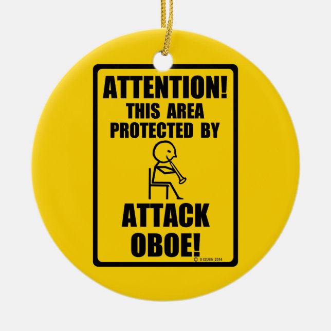 Attack Oboe Keramik Ornament (Vorne)