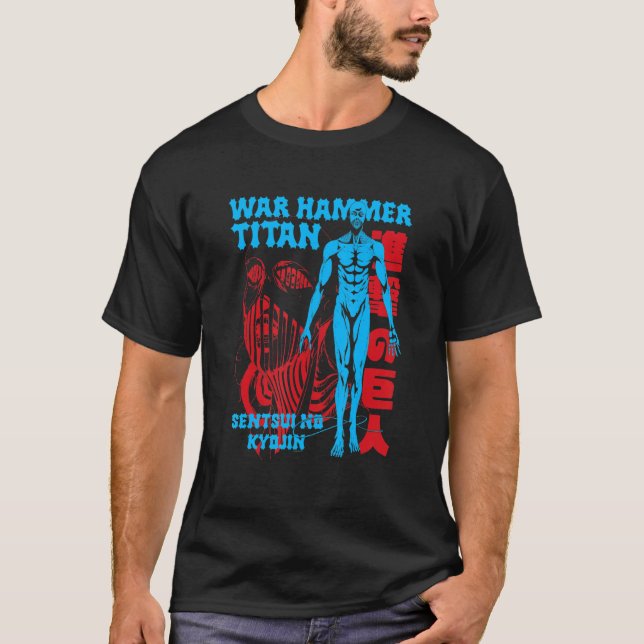 Attack on Titan Season 4 War Hammer Full Body Pose T-Shirt (Vorderseite)