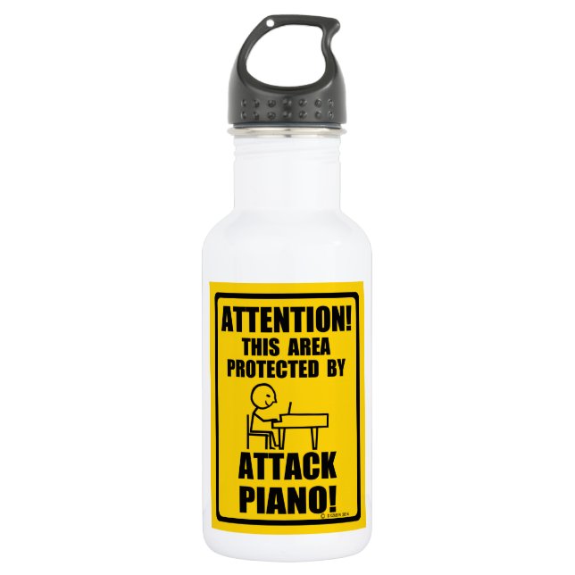 Attack Piano Trinkflasche (Vorderseite)