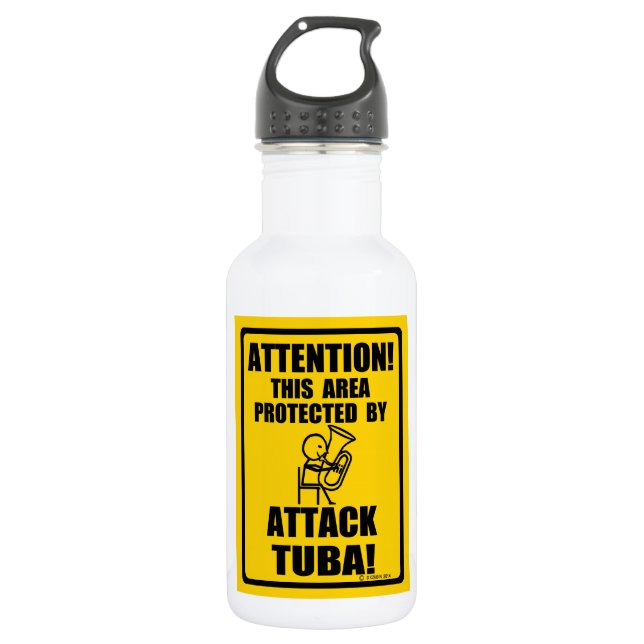 Attack Tuba Edelstahlflasche (Vorderseite)