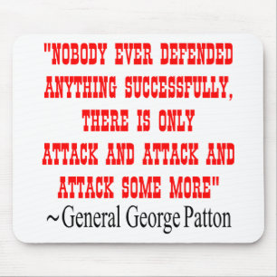 Attacken Angriff General George Patton Mousepad