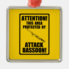 Attacken-Bassoon Silbernes Ornament