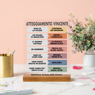 Atteggiamento Vincente Acrylschild