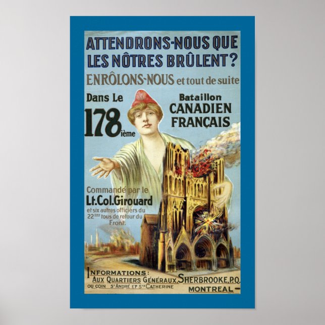 Attendrons-Nous (Leinwand) Poster (Vorne)