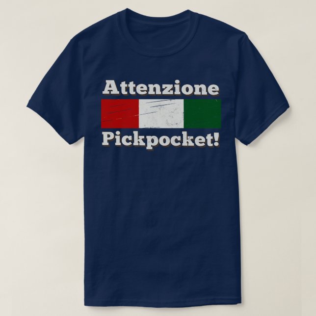 Attenzione Pickpocket T-Shirt (Design vorne)