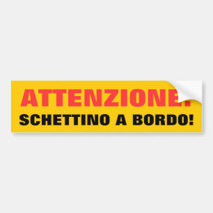 ATTENZIONE: SCHETTINO A BORDO! AUTOAUFKLEBER