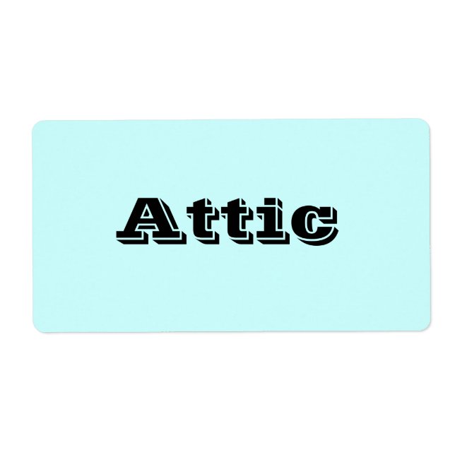 Attic Moving Labels in Light Sky Blue (Vorne)