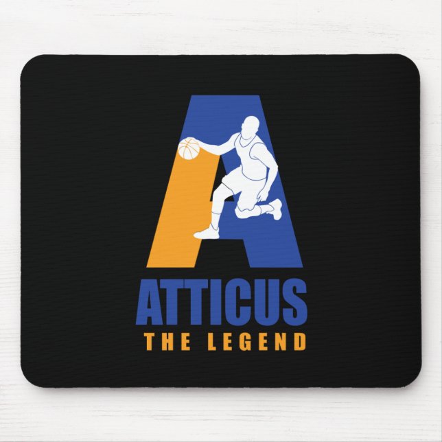Atticus Custom Player Basketball Ihr Name The Leg Mousepad (Vorne)