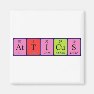 Atticus-Periodensystem-Namenmagnet Magnet