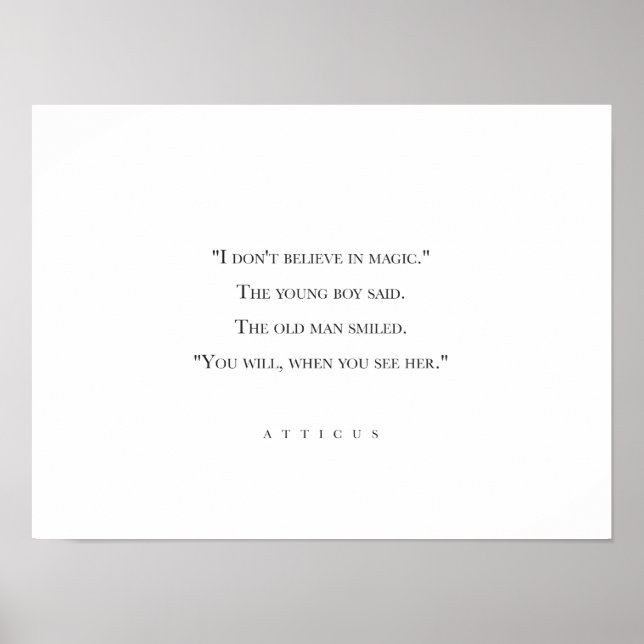 Atticus Wall Poster (Vorne)