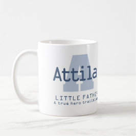 Attila Name bedeutet Monogramm A blau Kaffeetasse