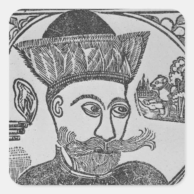 Attila the Hun Quadratischer Aufkleber (Vorderseite)