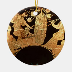Attische rote Figur kylix, die Dionysos und die Keramik Ornament