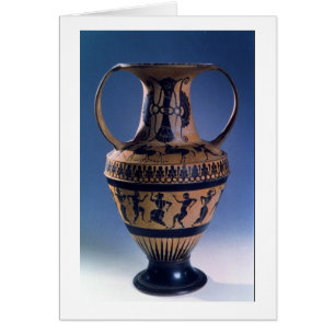 Attische schwarze Figur Amphora mit Tänzerin, c.53