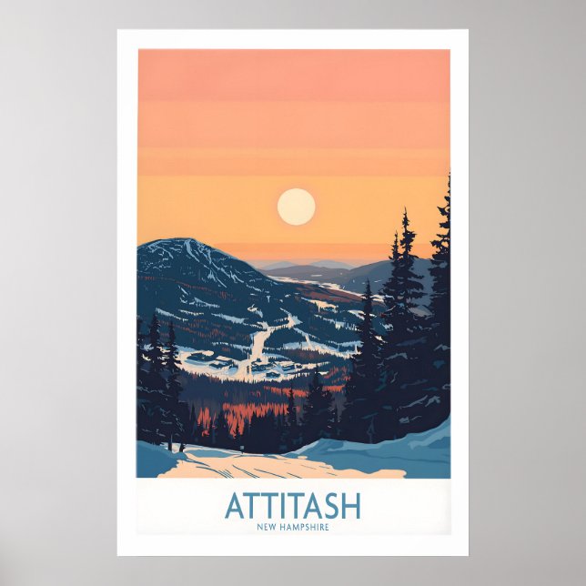 Attitash Poster New Hampshire 1 (Vorne)