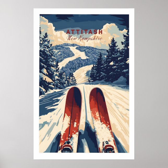 Attitash Ski Print 1 Poster (Vorne)