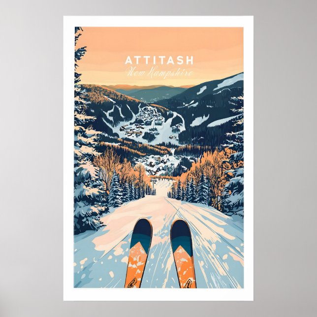 Attitash Ski Wandkunstposter 1 Poster (Vorne)