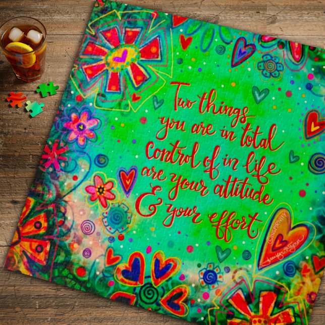 Attitude and Effort Fun Floral Inspiration Puzzle (Von Creator hochgeladen)