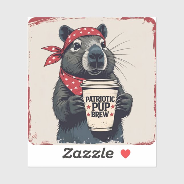 Attitude Capybara Sticker (Blatt)