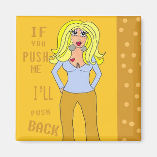 Attitude Cartoon Girl Magnet