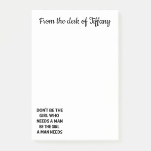 Attitude Confidence Zitat Feminist Girl Power Post-it Klebezettel