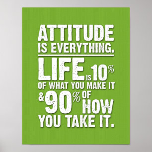 Attitude is Everything Poster - Green