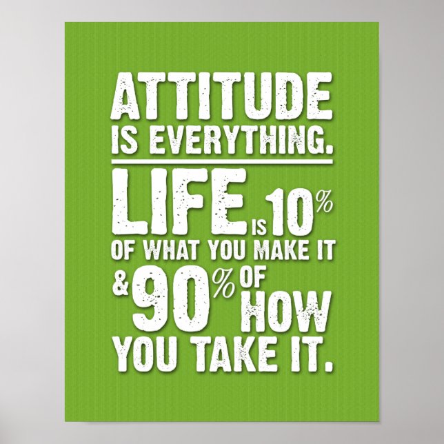 Attitude is Everything Poster - Green (Vorne)