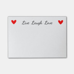 Attitude Live Lagh Liebe Rotes Herz Motivierend Post-it Klebezettel