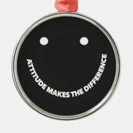 Attitude Makes The Difference Motivational Saying  Ornament Aus Metall