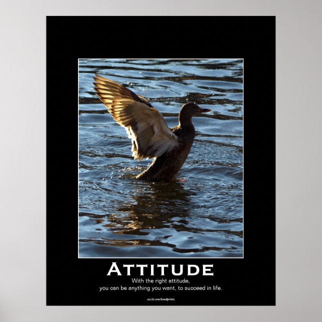 Attitude Mallard Duck Motivierend Poker Poster (Vorne)