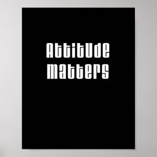 Attitude S Bold Typografy Design Sticker Poster