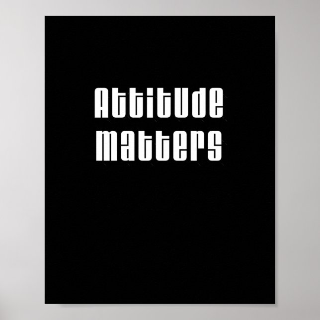 Attitude S Bold Typografy Design Sticker Poster (Vorne)