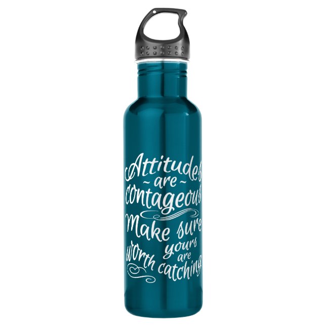 ATTITUDES individuelle Name motivierend Wasserflas Trinkflasche (Vorderseite)