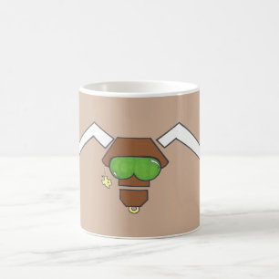 Attitudinous Animals® einzige Stern-Ochse-Tasse Kaffeetasse
