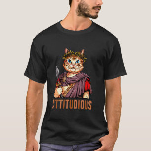 ATTITUDIOUS Katze Griechischer Römischer Gott Glad T-Shirt