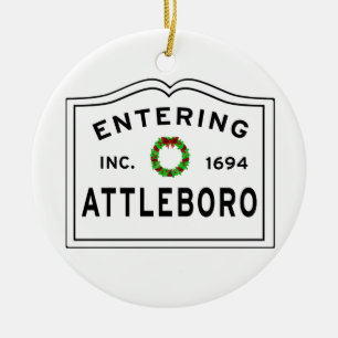 Attleboro, MA Keramik Ornament