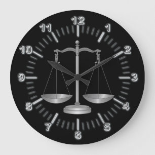 Attorney at law große wanduhr