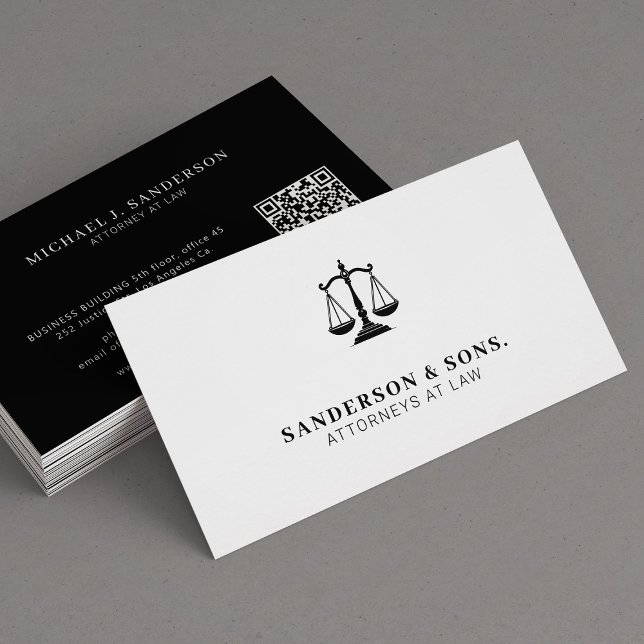 Attorney at law lawyer professional white visitenkarte (Von Creator hochgeladen)